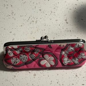 Vera Bradley Kiss Lock Coin/Lipstick or Eyeglass Case in Blush Pink